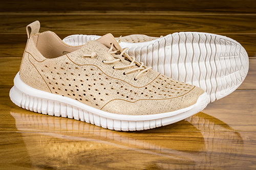 Chaussure ligne décontractée camel satiné | Mes Espadrilles