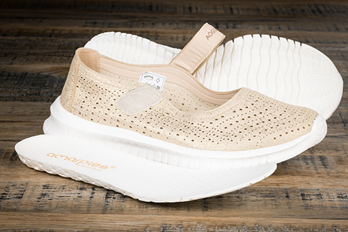 Chaussure scratch ligne décontractée platine | Mes Espadrilles