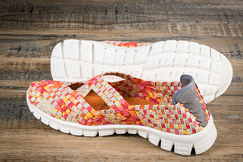 Ballerine ultra confort orange | Mes Espadrilles