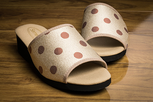 Véritable Semelflex Mules à talon doré | Mes Espadrilles